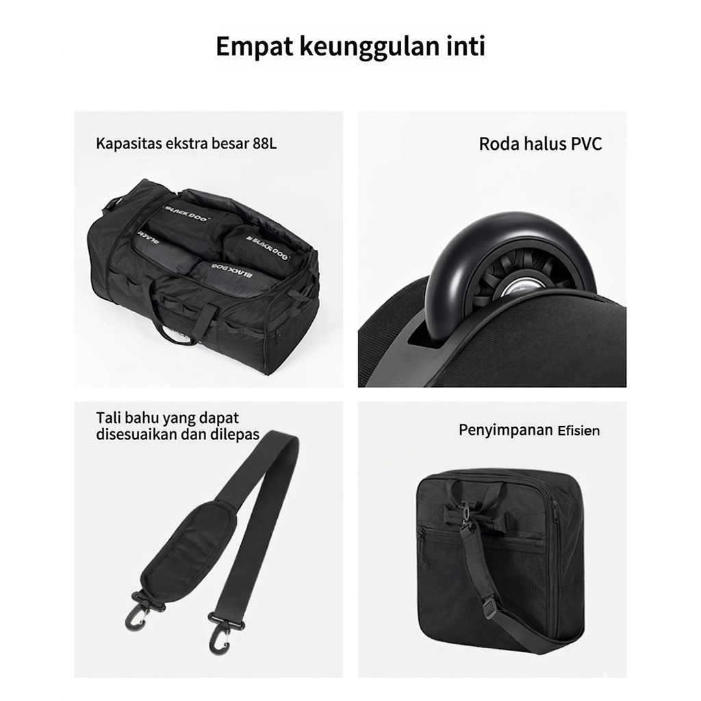 Blackdog Tas Travel Besar dengan Roda CBD2550XB018 Duffle Bag Camping Outdoor CBD2550XB019
