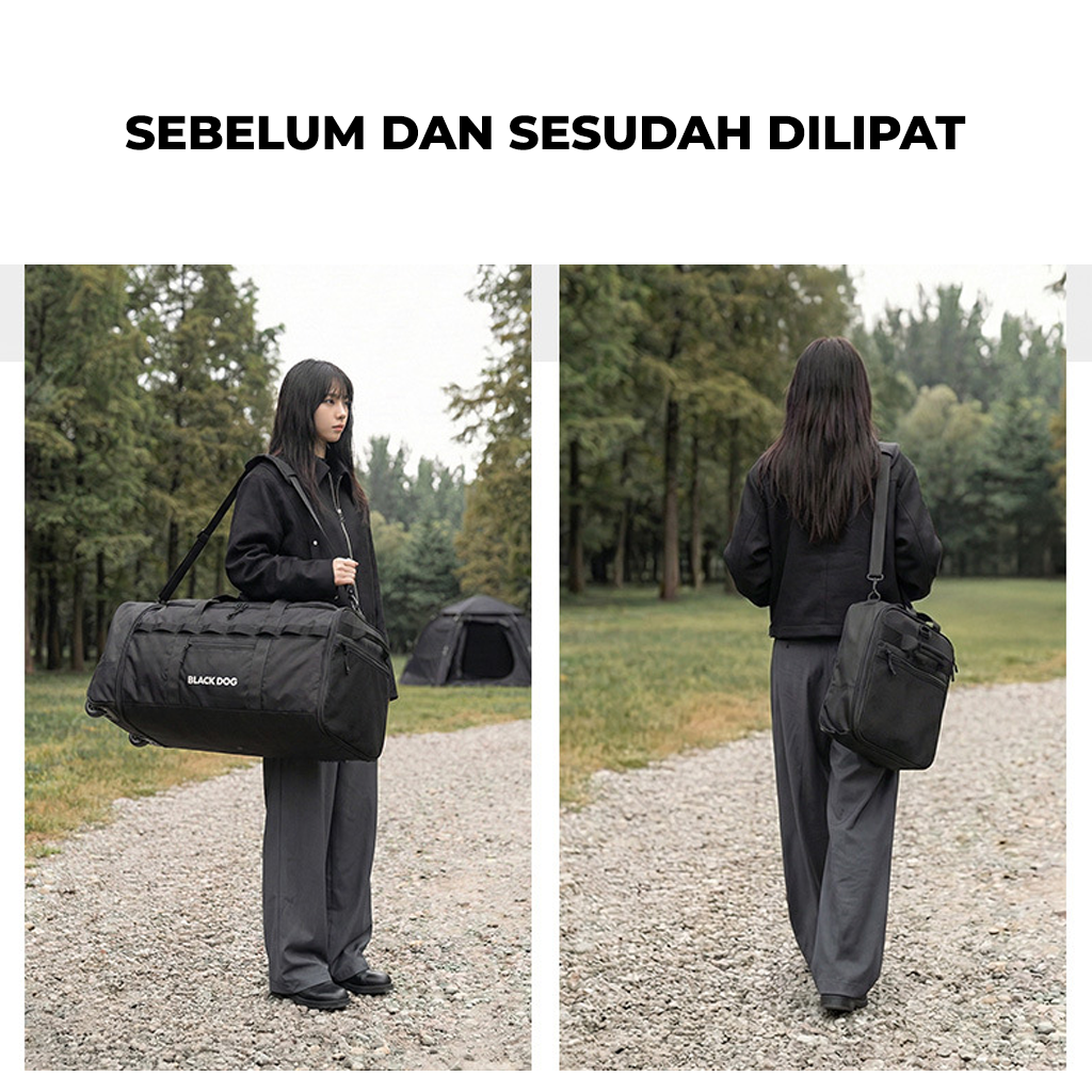 Blackdog Tas Travel Besar dengan Roda CBD2550XB018 Duffle Bag Camping Outdoor CBD2550XB019