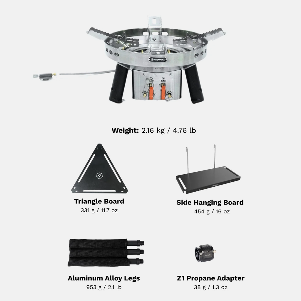 Firemaple Kompor Camping Vulcan DualBlaze Pro-Stove Portable Dual ring Flame Power System