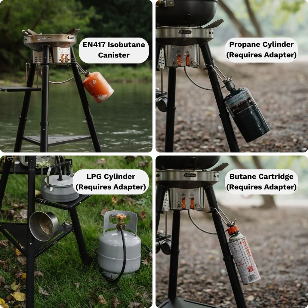 Firemaple Kompor Camping Vulcan DualBlaze Pro-Stove Portable Dual ring Flame Power System