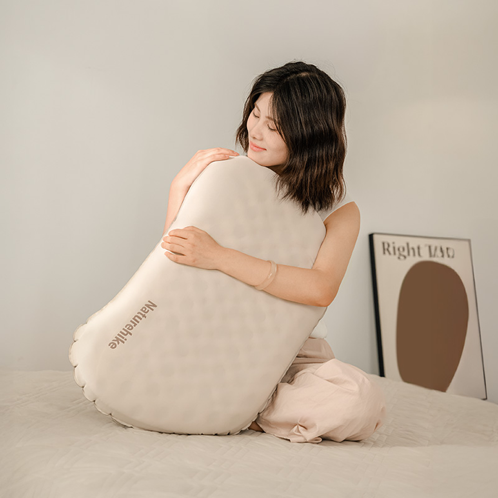 Naturehike Bantal Tiup Travel Spons Ultralight CNK2300DZ024 Bantal Camping Inflatable Memory Foam Pillow Outdoor