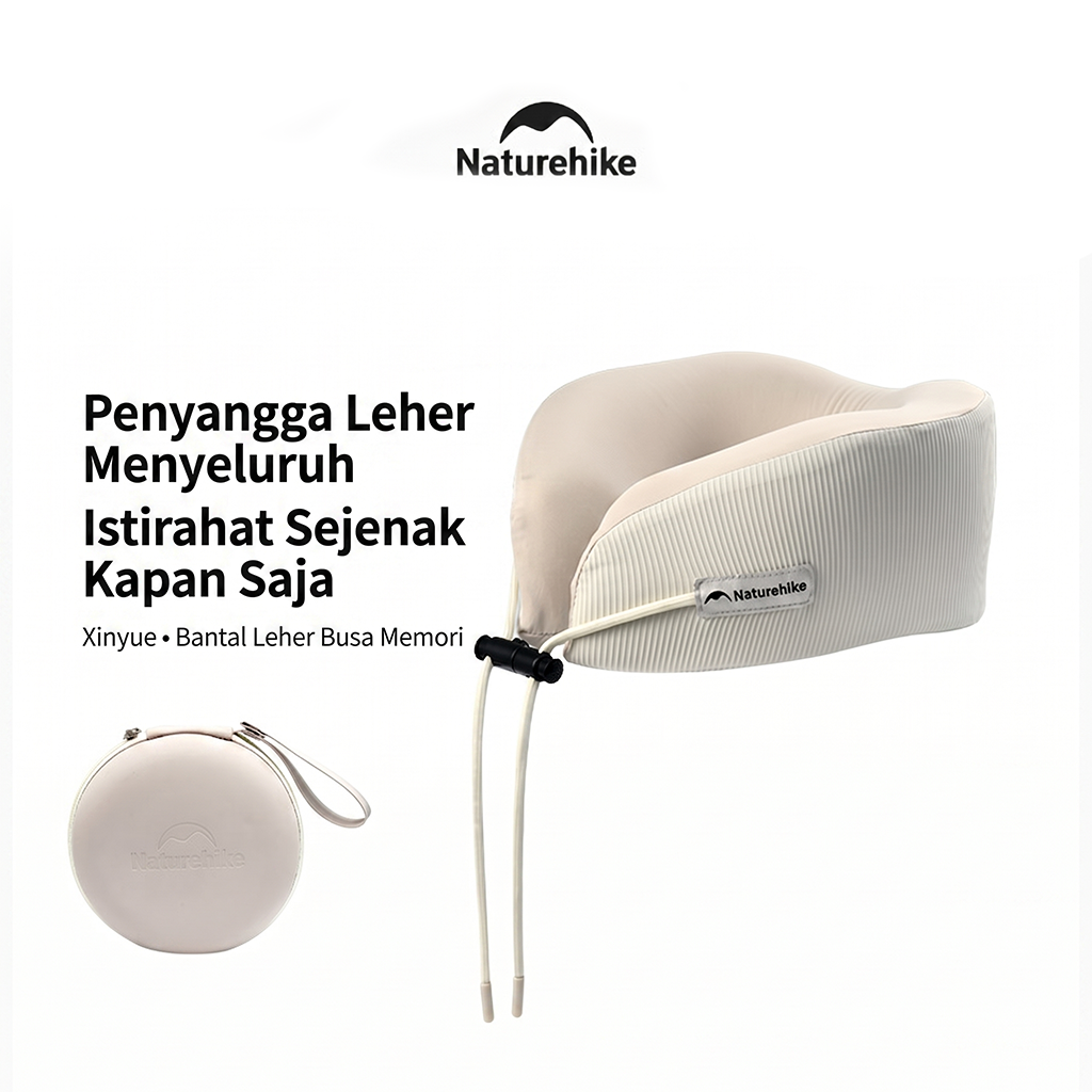 Naturehike Bantal Leher Travel CNK2450WS019 Memory Foam Ultralight Bantal Pesawat Portable
