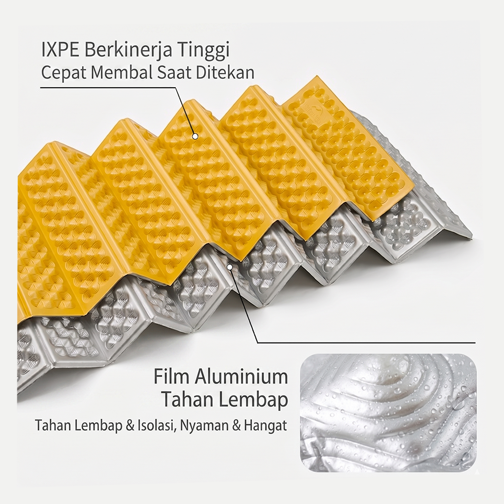 Naturehike Matras Lipat R-value 3 IXPE Ultralight CNK2550WS030 Matras Camping Gunung Anti Dingin Eggcrate Sleeping Pad Outdoor Portable R Value R.3