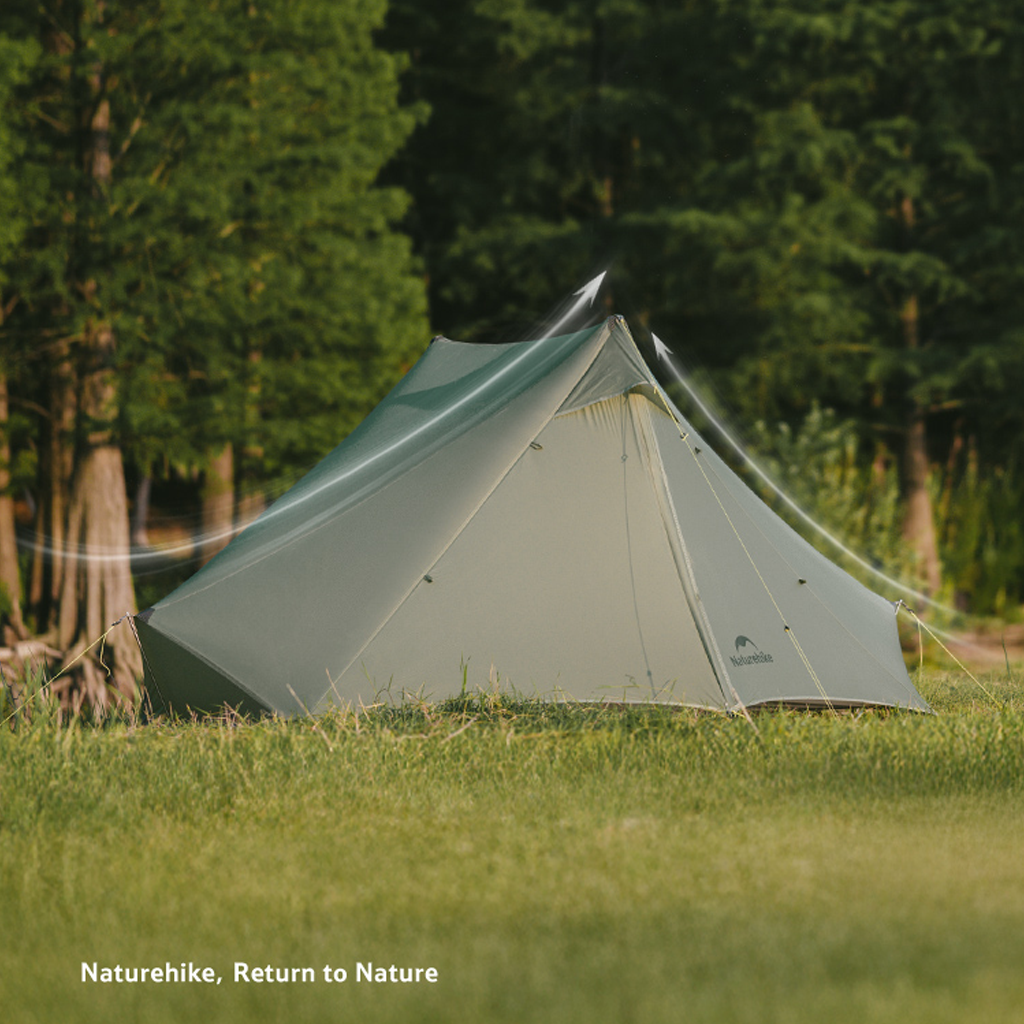 Naturehike Tenda Gunung Ultralight 2 Orang CNK2550WS032 Lingfeng UL Pyramid Hiking  Tent 2P