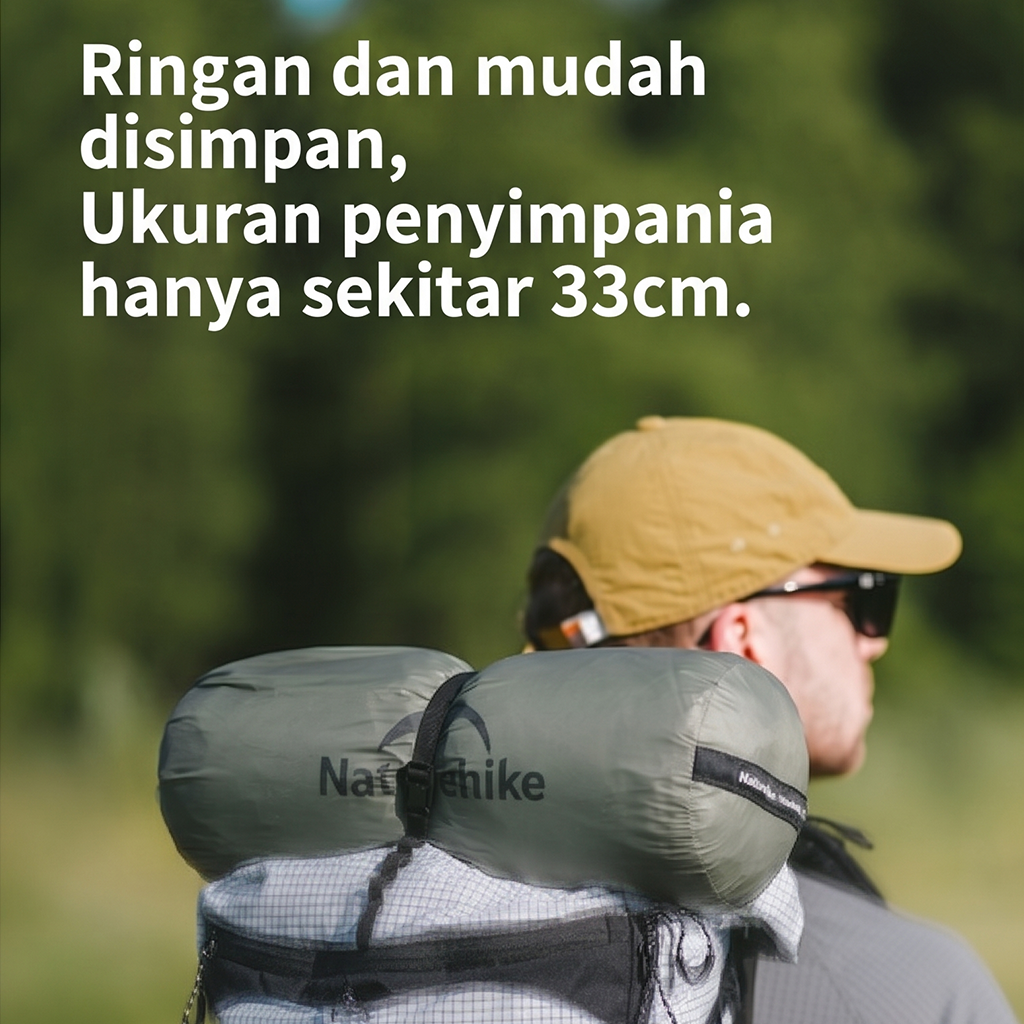 Naturehike Tenda Gunung Ultralight 2 Orang CNK2550WS032 Lingfeng UL Pyramid Hiking  Tent 2P