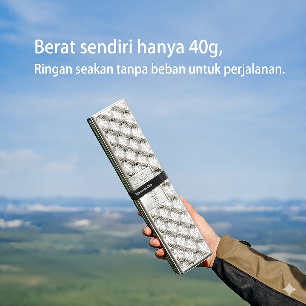 Naturehike Alas Duduk Lipat IXPE Ultralight CNK2650WS011 Matras Duduk Portabel Egg Nest Sit Pad Outdoor Hiking