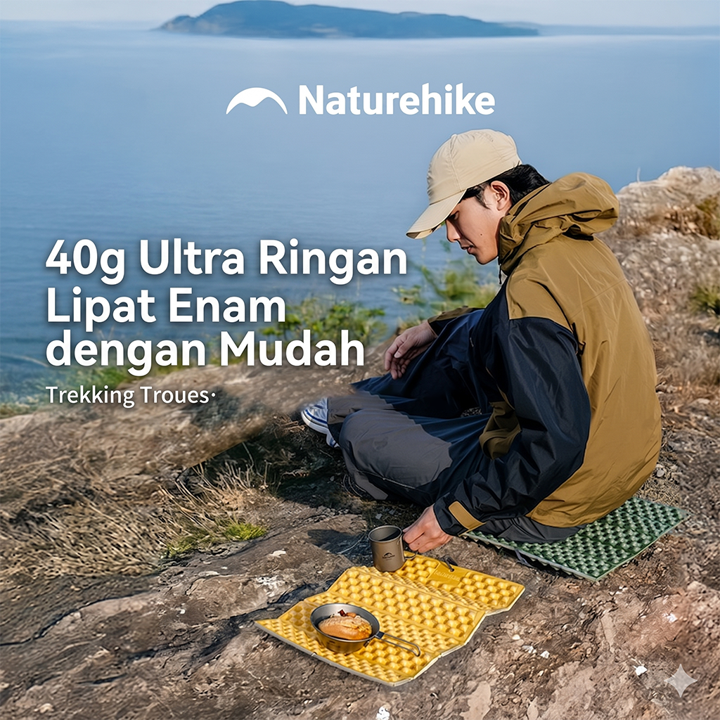 Naturehike Alas Duduk Lipat IXPE Ultralight CNK2650WS011 Matras Duduk Portabel Egg Nest Sit Pad Outdoor Hiking