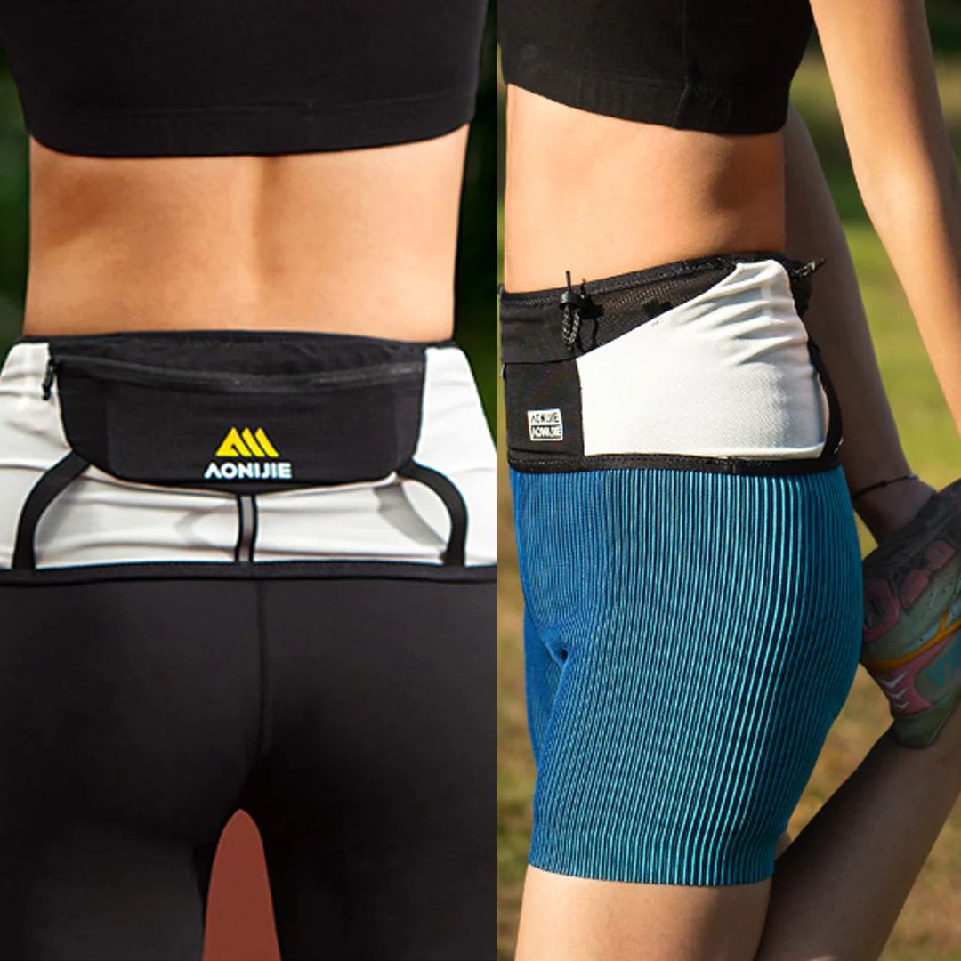 AONIJIE W8121 Running Waist Bag Ultralight Tas Pinggang Lari Stretch Anti Bounce Slim Sport Belt Outdoor