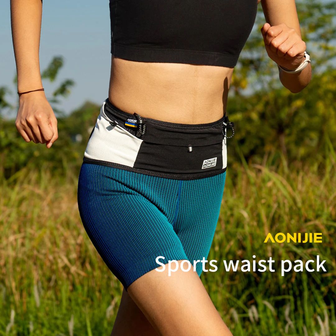 AONIJIE W8121 Running Waist Bag Ultralight Tas Pinggang Lari Stretch Anti Bounce Slim Sport Belt Outdoor