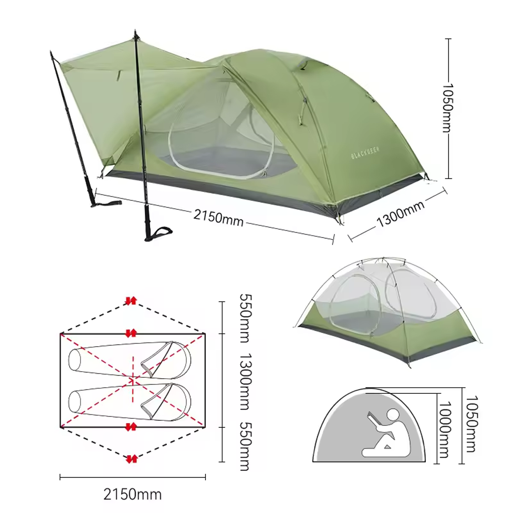 Blackdeer Archeos UL 2P Tenda Camping Ultralight BD12521157 Tenda Gunung Ringan 2 Orang BD12521158