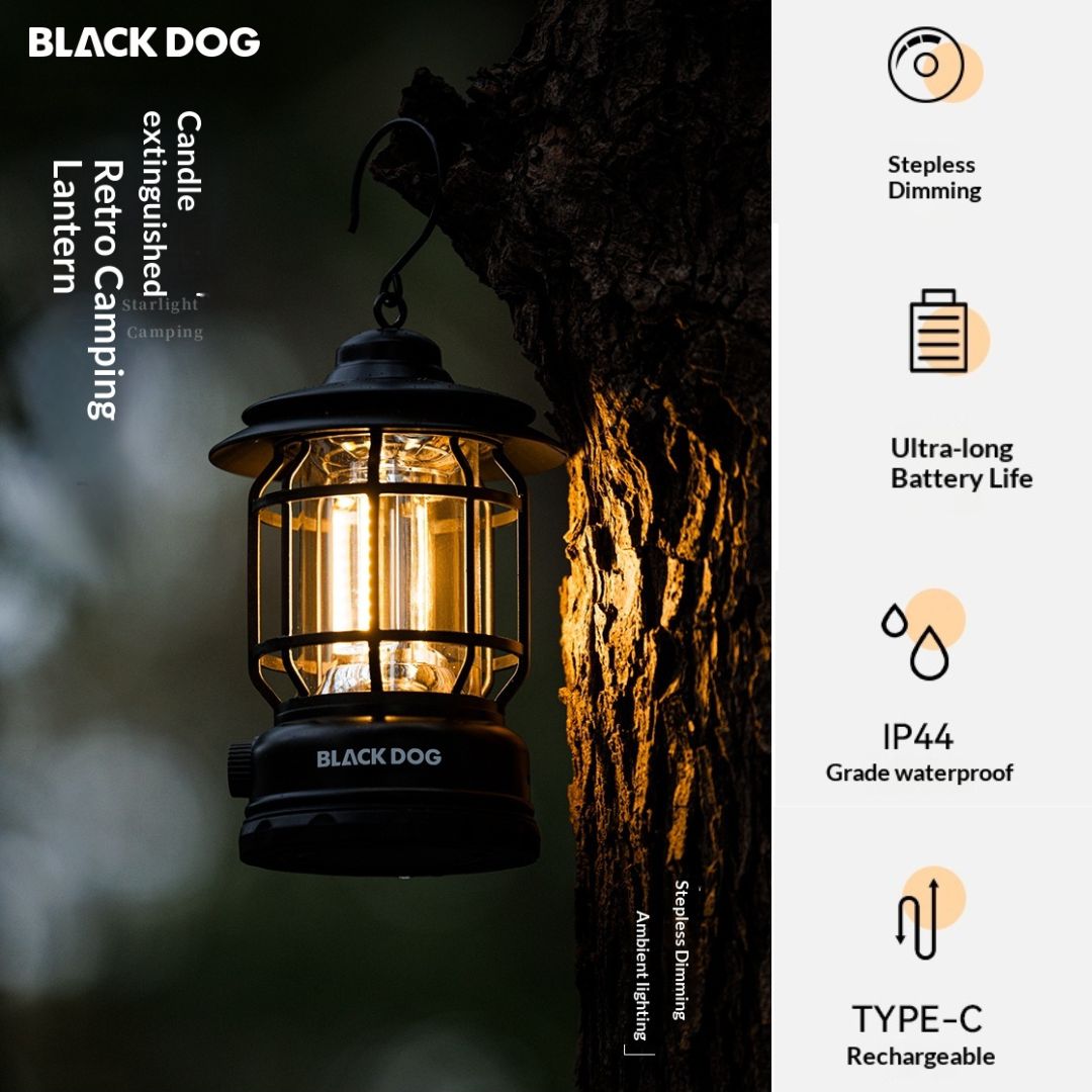 Blackdog Lampu Tenda Vintage Estetik CBD2550ZM043 Candlelight Retro Camping Lamp LED Ambient Light