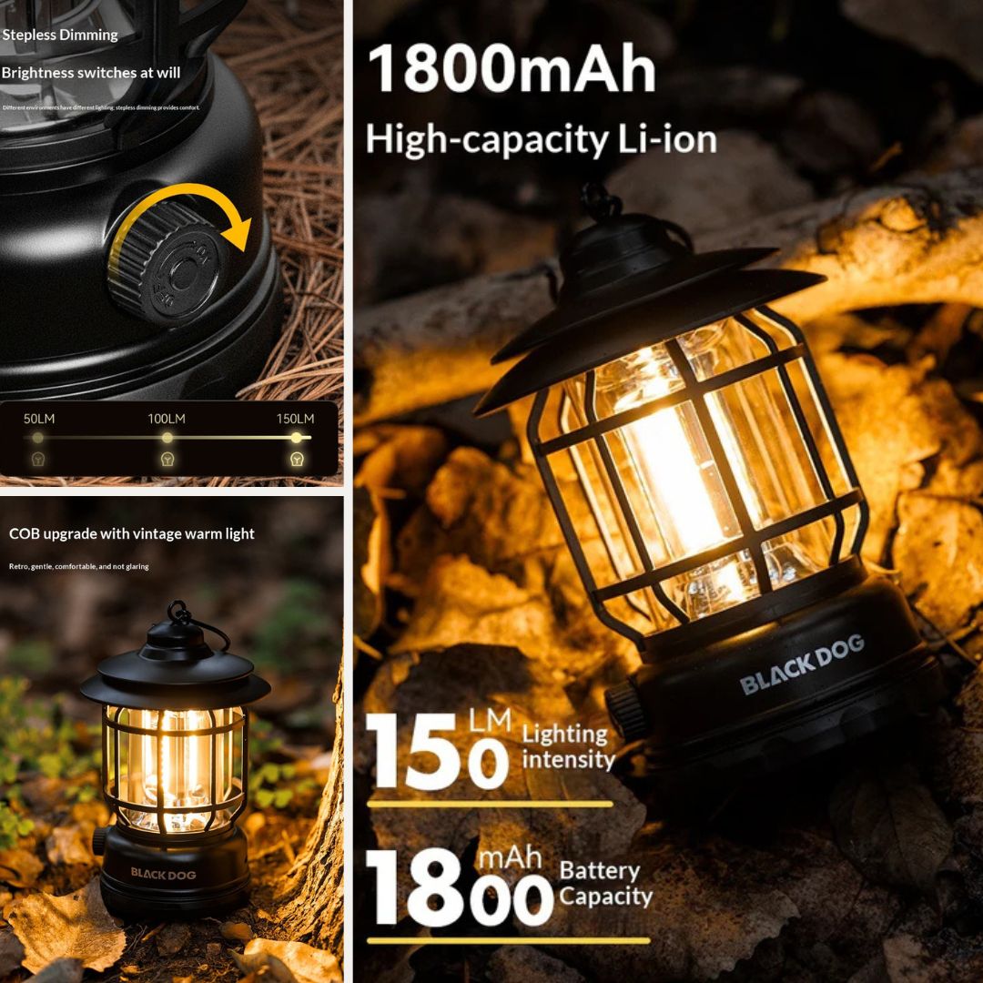 Blackdog Lampu Tenda Vintage Estetik CBD2550ZM043 Candlelight Retro Camping Lamp LED Ambient Light