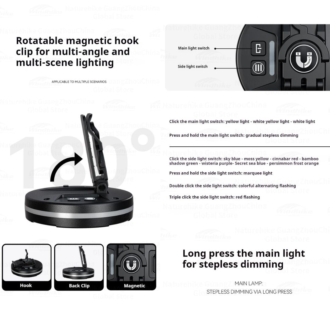Blackdog Lampu Tenda Gantung Multifungsi Magnetic CBD2550ZM040 Ultralight Magnetic Mini Lamp Camping