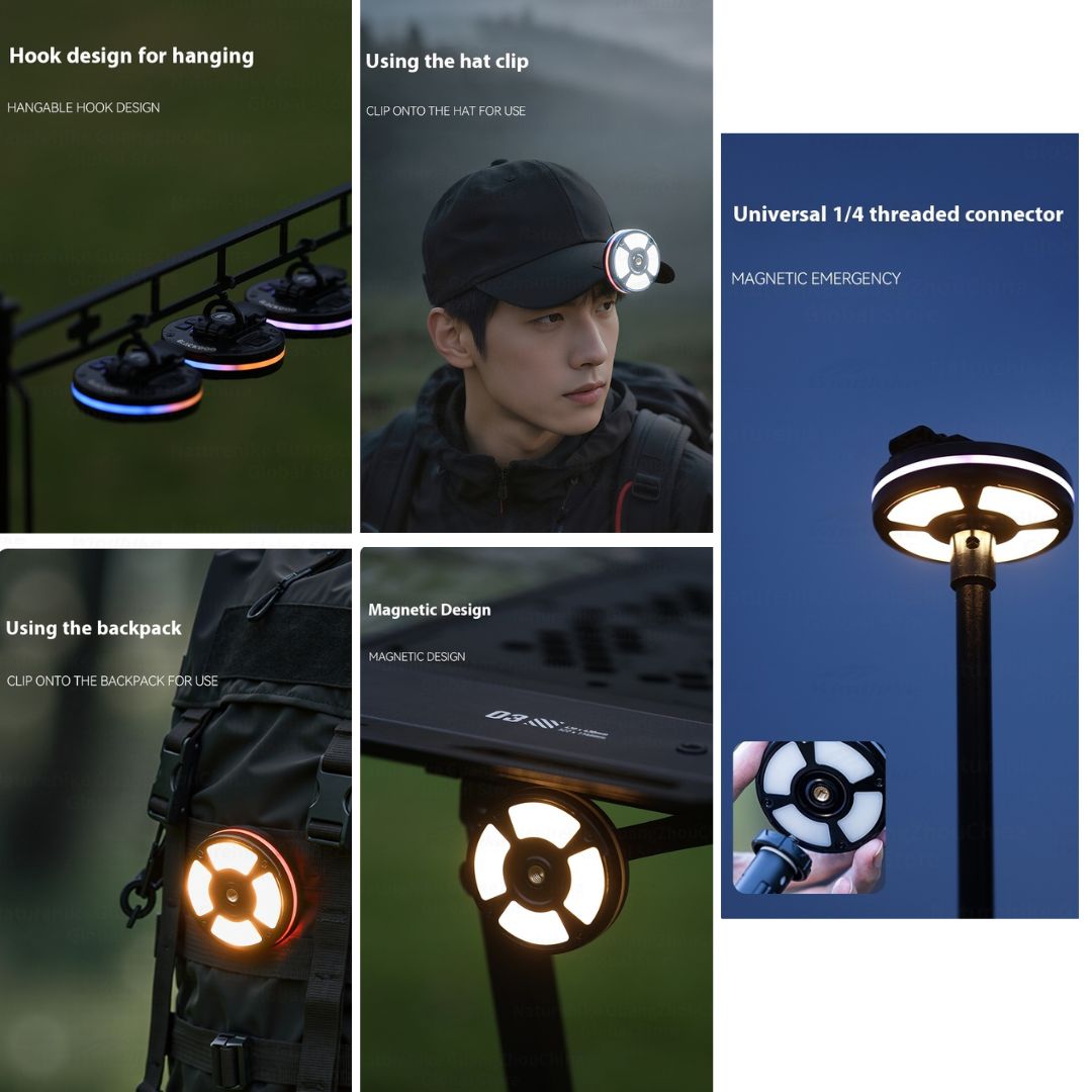 Blackdog Lampu Tenda Gantung Multifungsi Magnetic CBD2550ZM040 Ultralight Magnetic Mini Lamp Camping