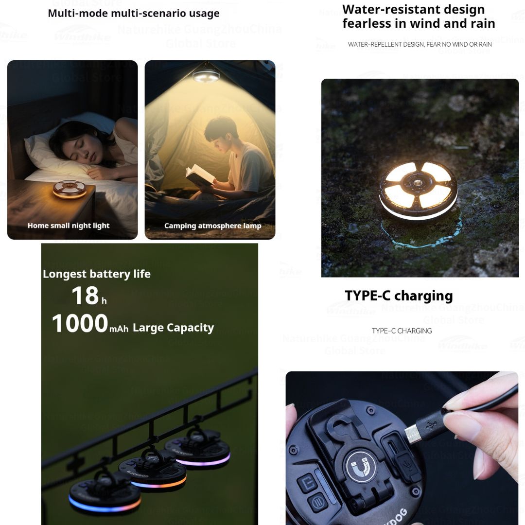 Blackdog Lampu Tenda Gantung Multifungsi Magnetic CBD2550ZM040 Ultralight Magnetic Mini Lamp Camping