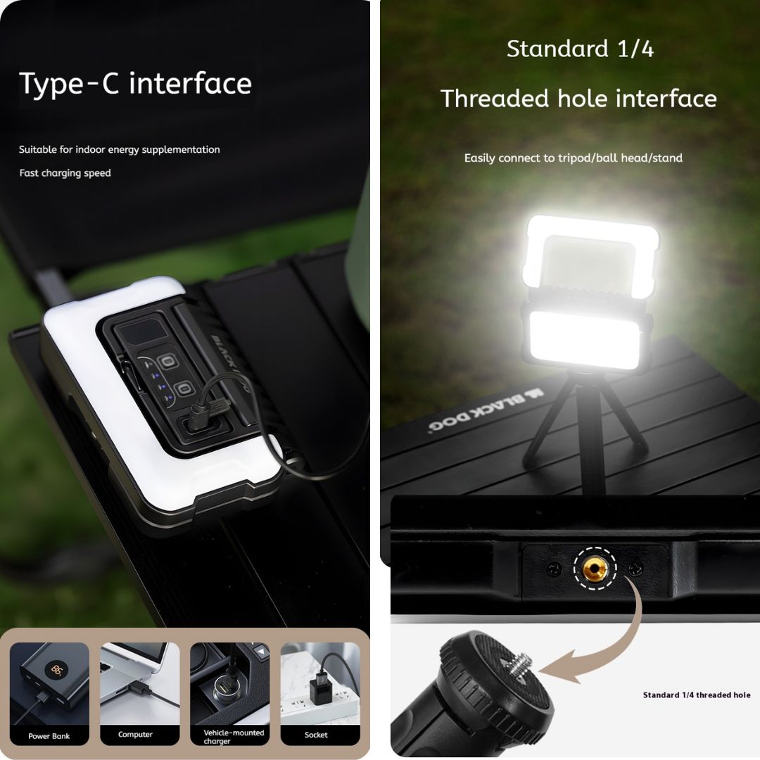 Blackdog Lampu Tenda Lipat Multifungsi  CBD2550ZM033 Foldable Dual-Sided Camping Light LED