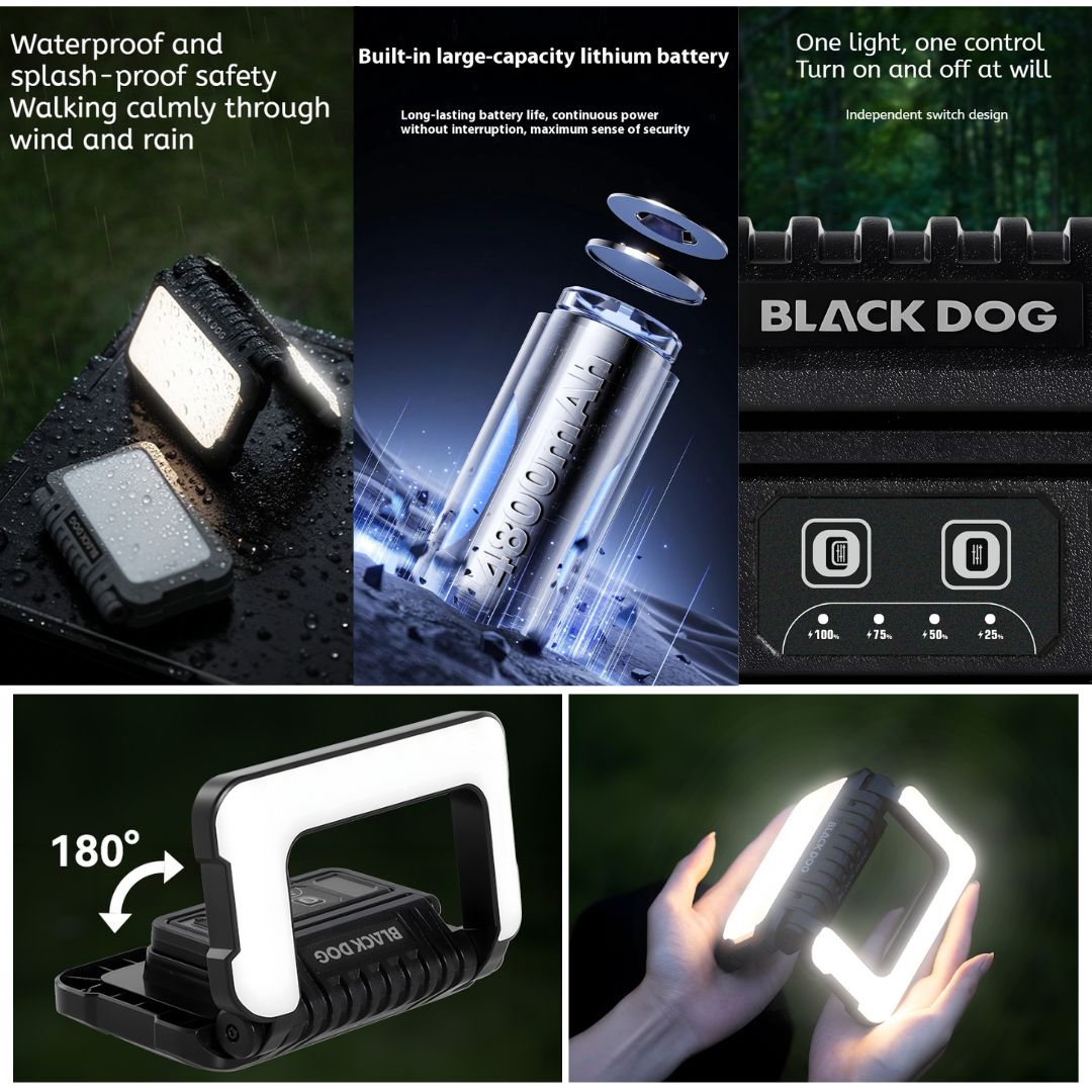 Blackdog Lampu Tenda Lipat Multifungsi  CBD2550ZM033 Foldable Dual-Sided Camping Light LED