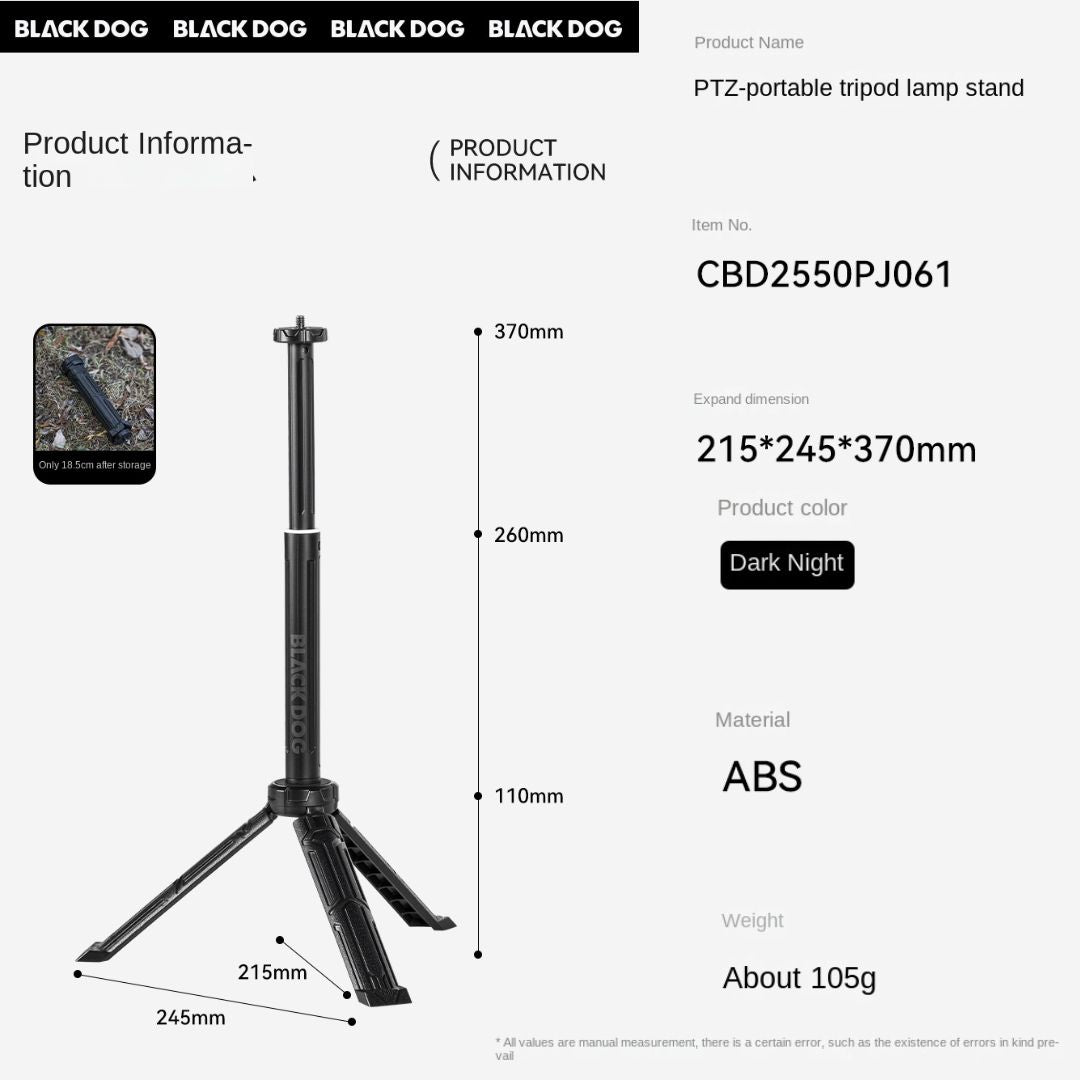 BLACKDOG Tripod Lampu Multifungsi CBD2550PJ061 Stand Lampu Camping Tripod Lipat Portabel
