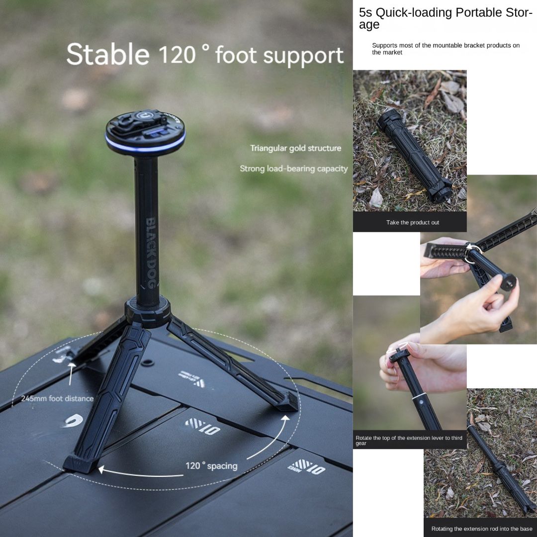 BLACKDOG Tripod Lampu Multifungsi CBD2550PJ061 Stand Lampu Camping Tripod Lipat Portabel