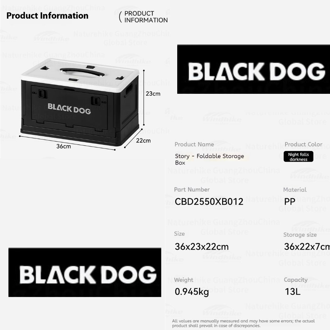 Blackdog Tempat Penyimpanan Lipat Camping Portable Multifungsi CBD2550XB012 Odyssey Folding Storage Box 13L