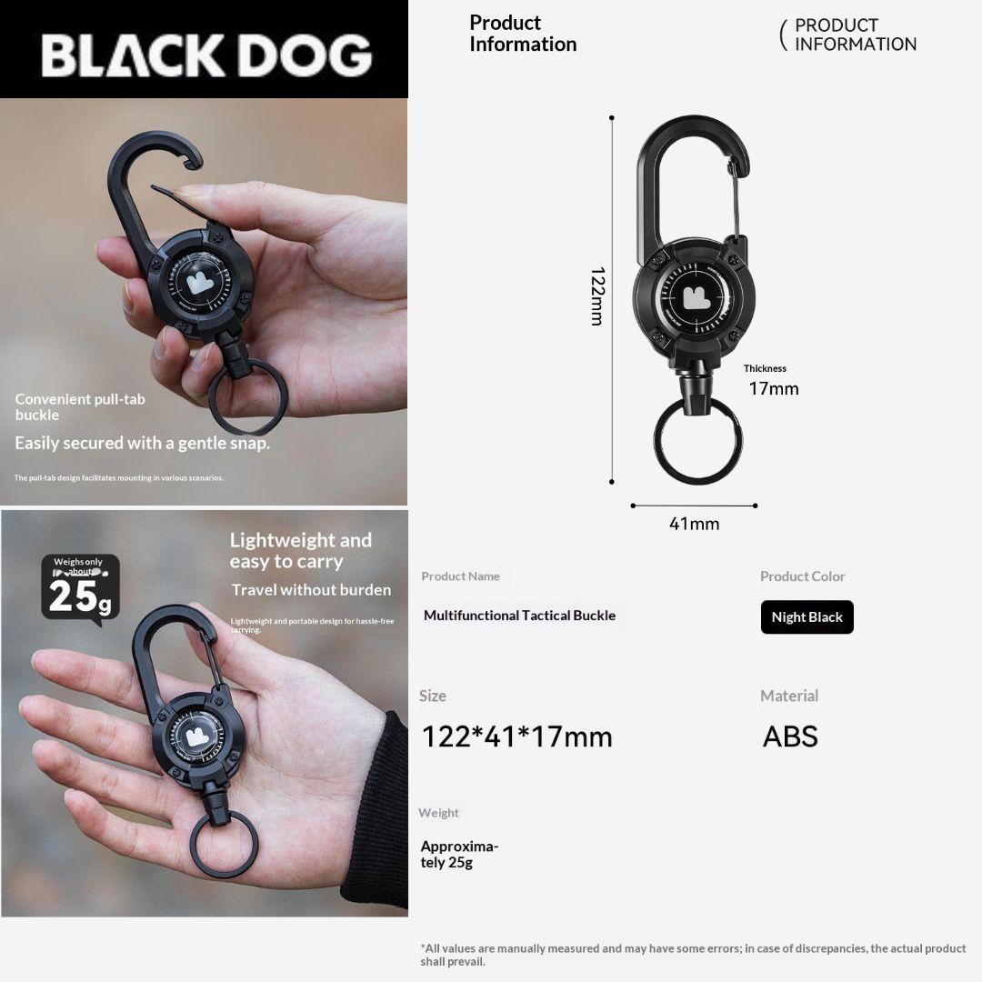 Blackdog Gantungan Kunci Outdoor Ultralight CBD2550PJ070 Multifunctional Tactical Buckle Hook Clip Carabiner