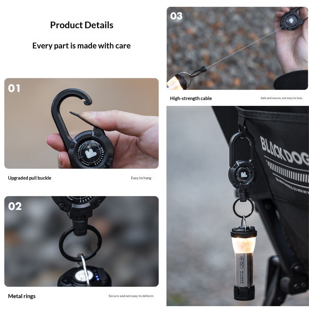Blackdog Gantungan Kunci Outdoor Ultralight CBD2550PJ070 Multifunctional Tactical Buckle Hook Clip Carabiner