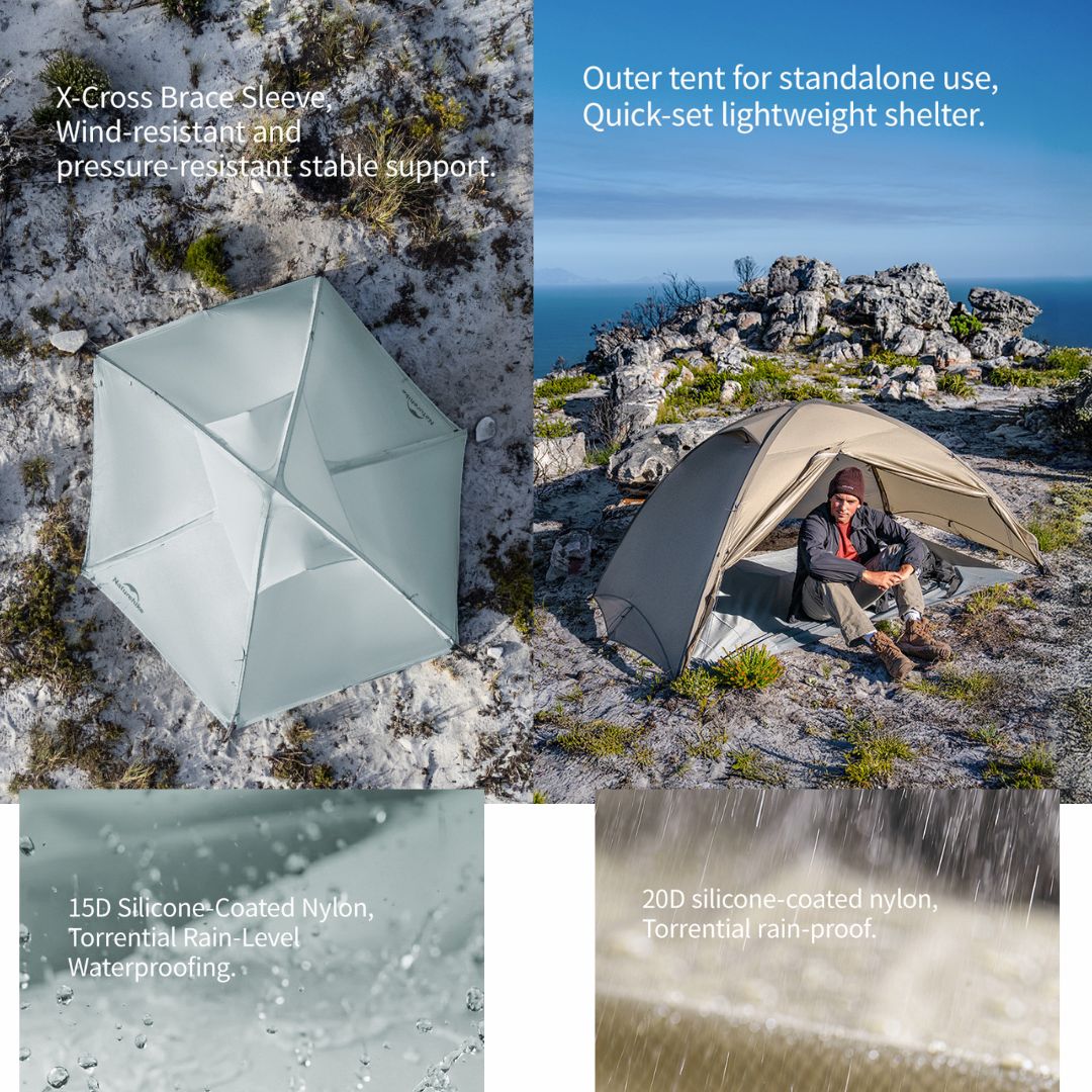 Naturehike Giling Pro Ultralight Tent 1P 2P CNK2650WS013 Tenda Hiking Camping Waterproof Premium 1 2 orang CNK2650WS015