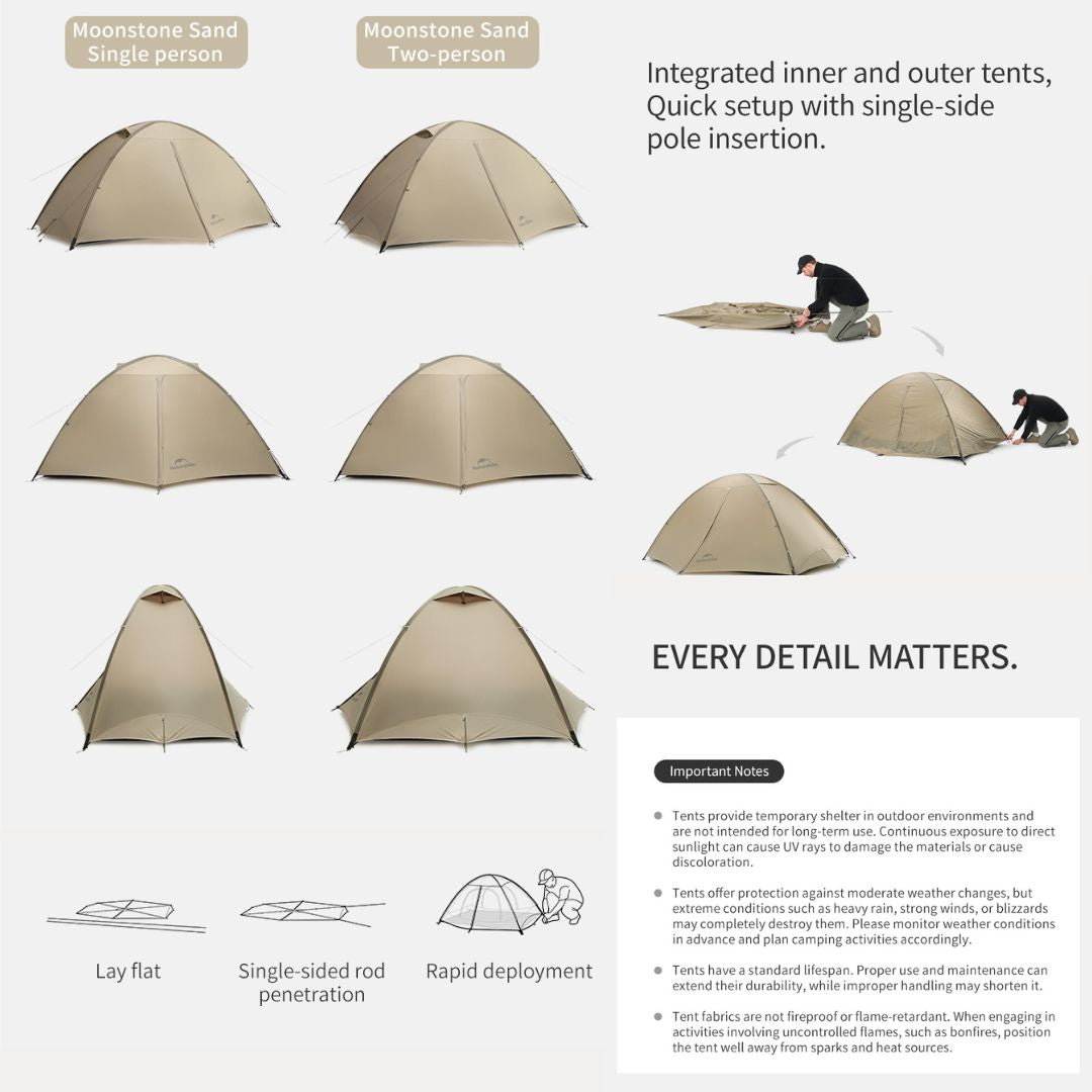 Naturehike Giling Pro Ultralight Tent 1P 2P CNK2650WS013 Tenda Hiking Camping Waterproof Premium 1 2 orang CNK2650WS015
