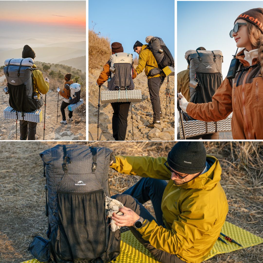 Naturehike Tas Gunung 30L 45L 60L Hiking Trekking Rock Series 2.0 CNK2550XB018 Hiking Backpack Ultralight Tas Carrier Hiking Camping Trekking Waterproof