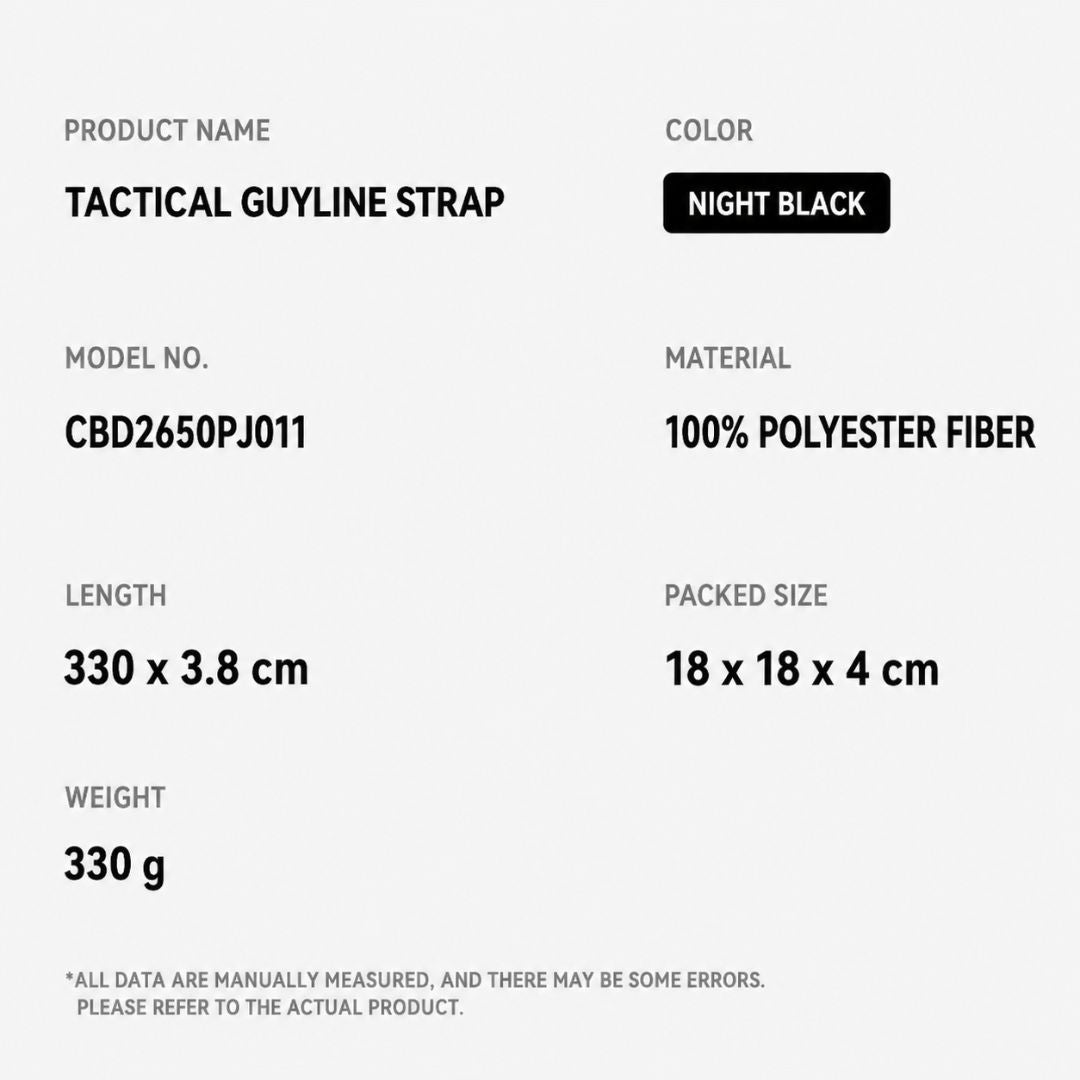 Blackdog Tali Pengikat Tenda Multifungsi Tactical CBD2650PJ011 Tactical Guyline Strap Reflective Camping Strap