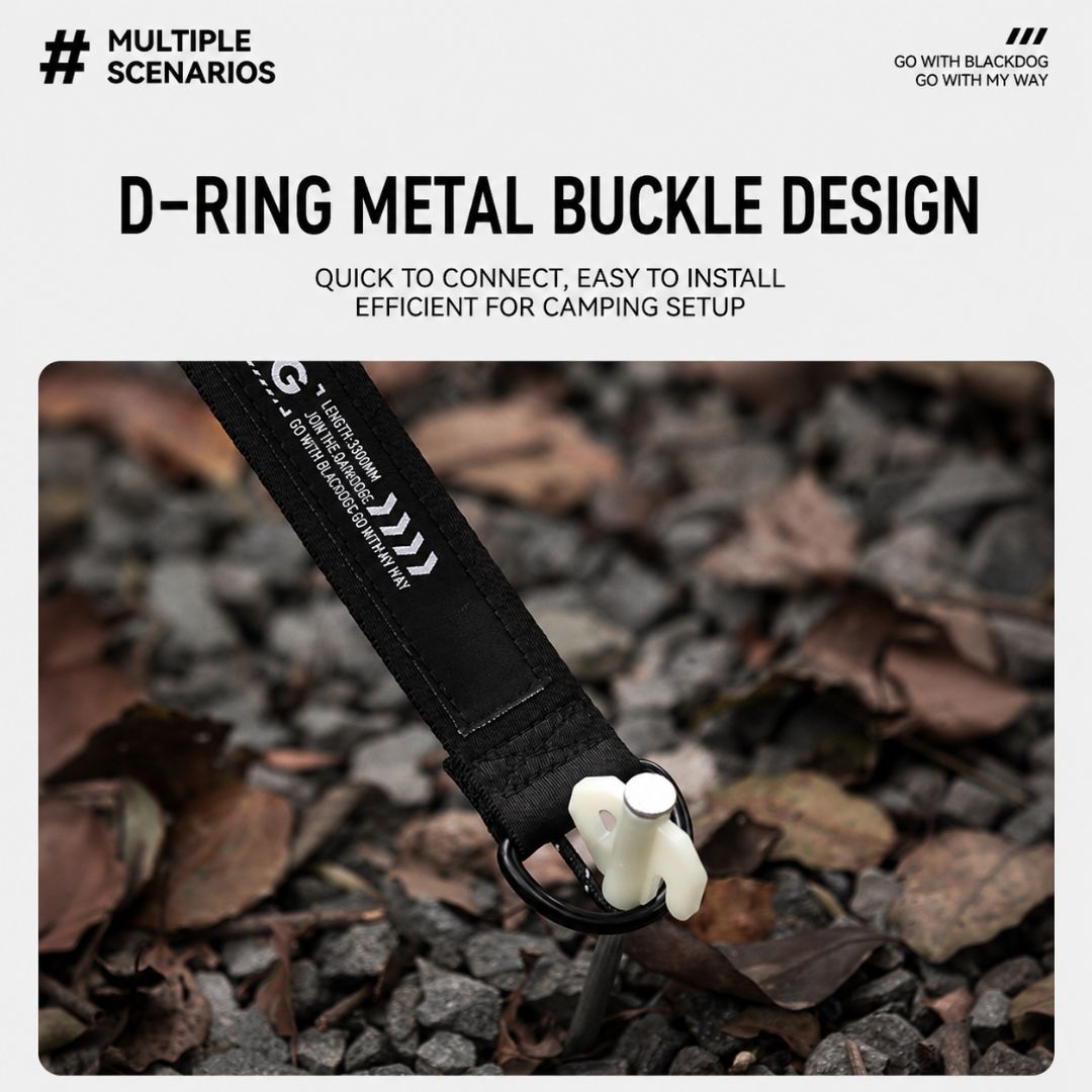 Blackdog Tali Pengikat Tenda Multifungsi Tactical CBD2650PJ011 Tactical Guyline Strap Reflective Camping Strap