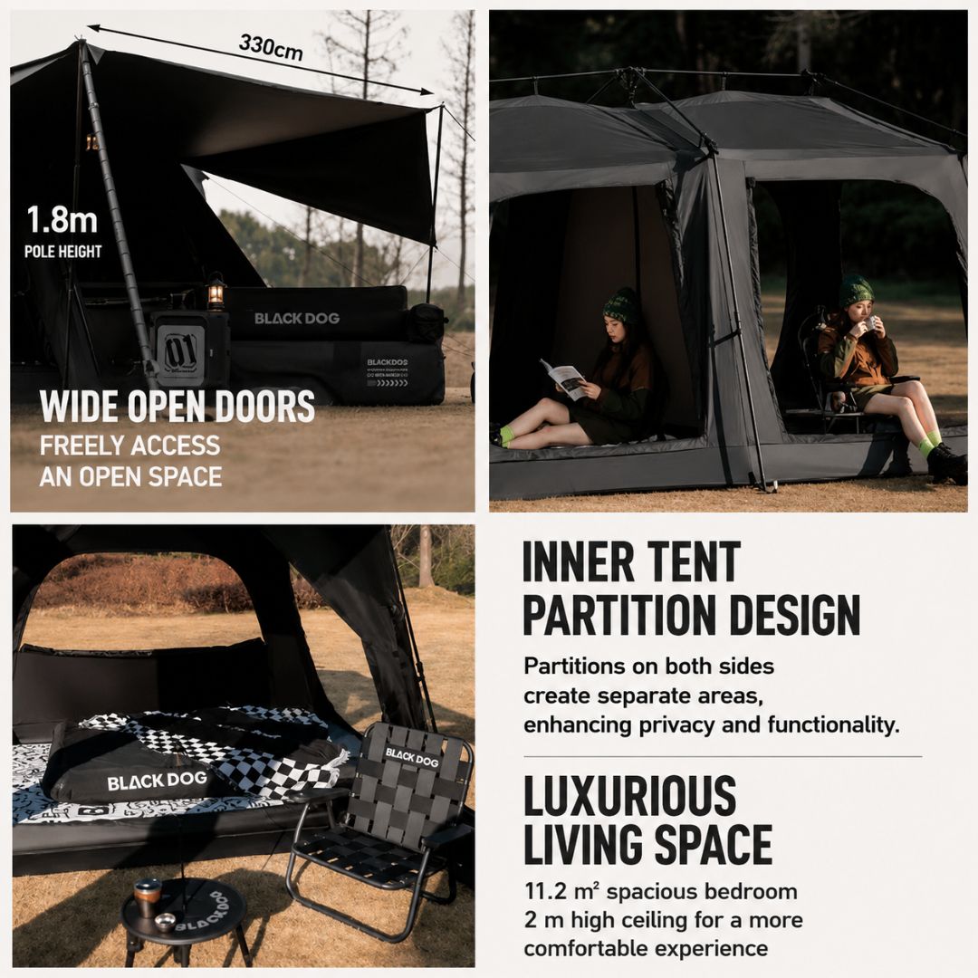 Blackdog Tenda Otomatis Star Chaser 13X CBD2550WS074 Cabin Tent Quick Open Tenda Camping Family Outdoor