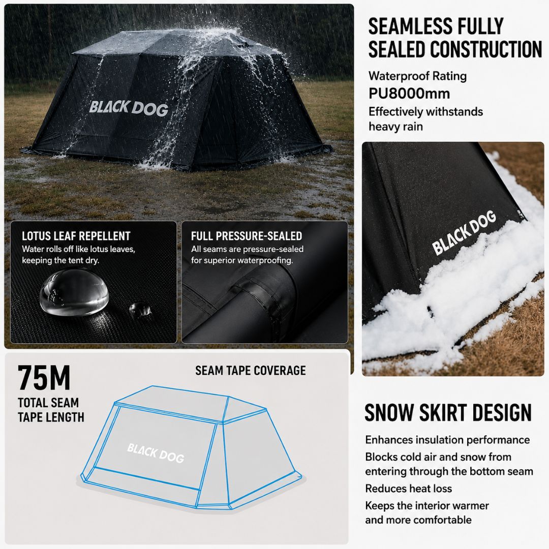 Blackdog Tenda Otomatis Star Chaser 13X CBD2550WS074 Cabin Tent Quick Open Tenda Camping Family Outdoor