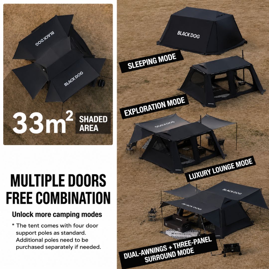 Blackdog Tenda Otomatis Star Chaser 13X CBD2550WS074 Cabin Tent Quick Open Tenda Camping Family Outdoor