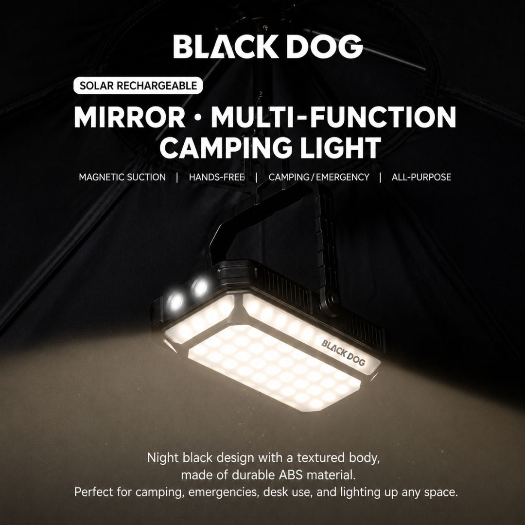 Blackdog Camping Lantern 10000mAh Solar Charging Lampu Camping Power Bank CBD2550ZM047 Lampu Solar Panel