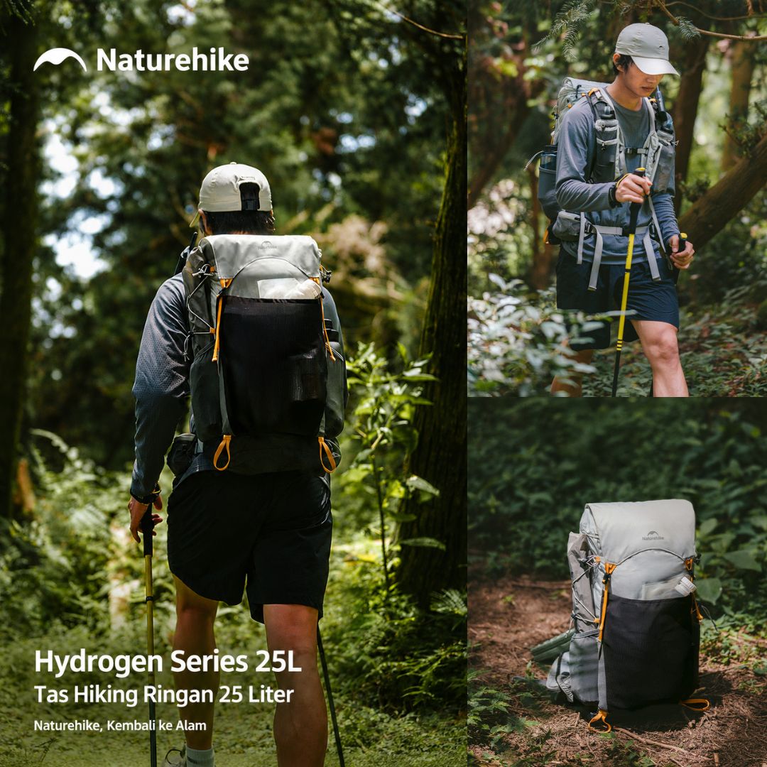 Naturehike Tas Hiking Gunung Ringan Hydrogen 25L Ultralight Backpack CNK2550XB010-D8U Tas Ransel Hiking Lipat Ringan Waterproof Daypack Travel Outdoor