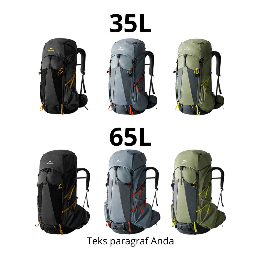 Naturehike Tas Gunung Carrier Ringan Seek Wind Pro 35+5L 65+5L CNK2550XB017 Ultralight Backpack Ransel Hiking Daypack Travel Outdoor
