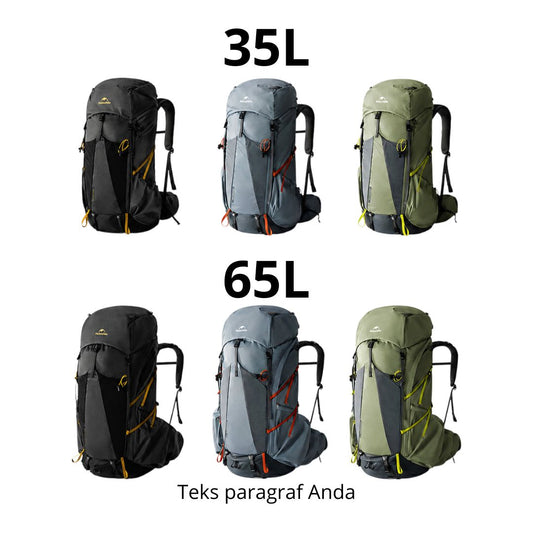 Naturehike Tas Gunung Carrier Ringan Seek Wind Pro 35+5L 65+5L CNK2550XB017 Ultralight Backpack Ransel Hiking Daypack Travel Outdoor