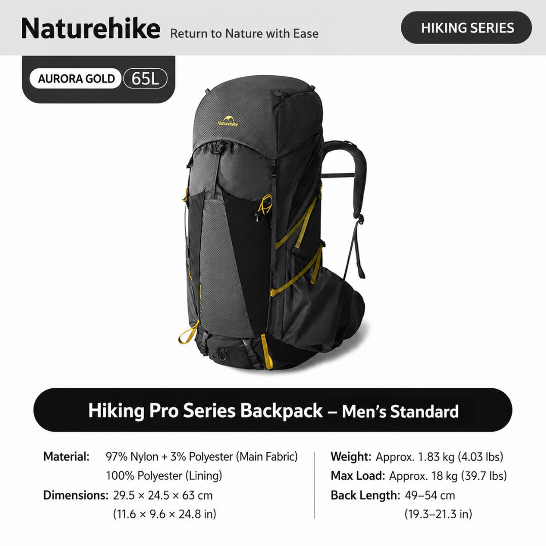 Naturehike Tas Gunung Carrier Ringan Seek Wind Pro 35+5L 65+5L CNK2550XB016 Ultralight Backpack Ransel Hiking Daypack Travel Outdoor