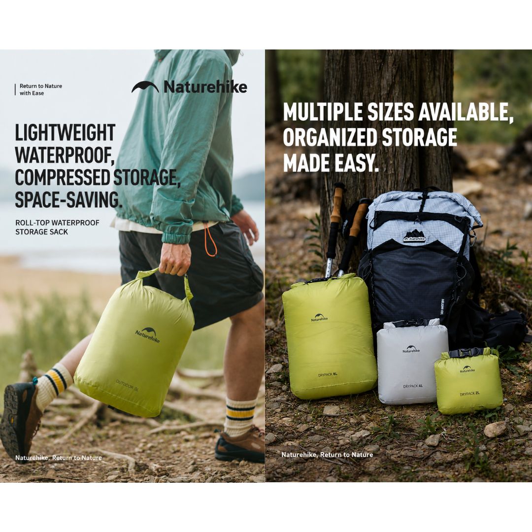 Naturehike Tas Penyimpanan Anti Air CNK2550XB012 Dry Bag Waterproof Storage Bag Ultralight 2L 4L 8L