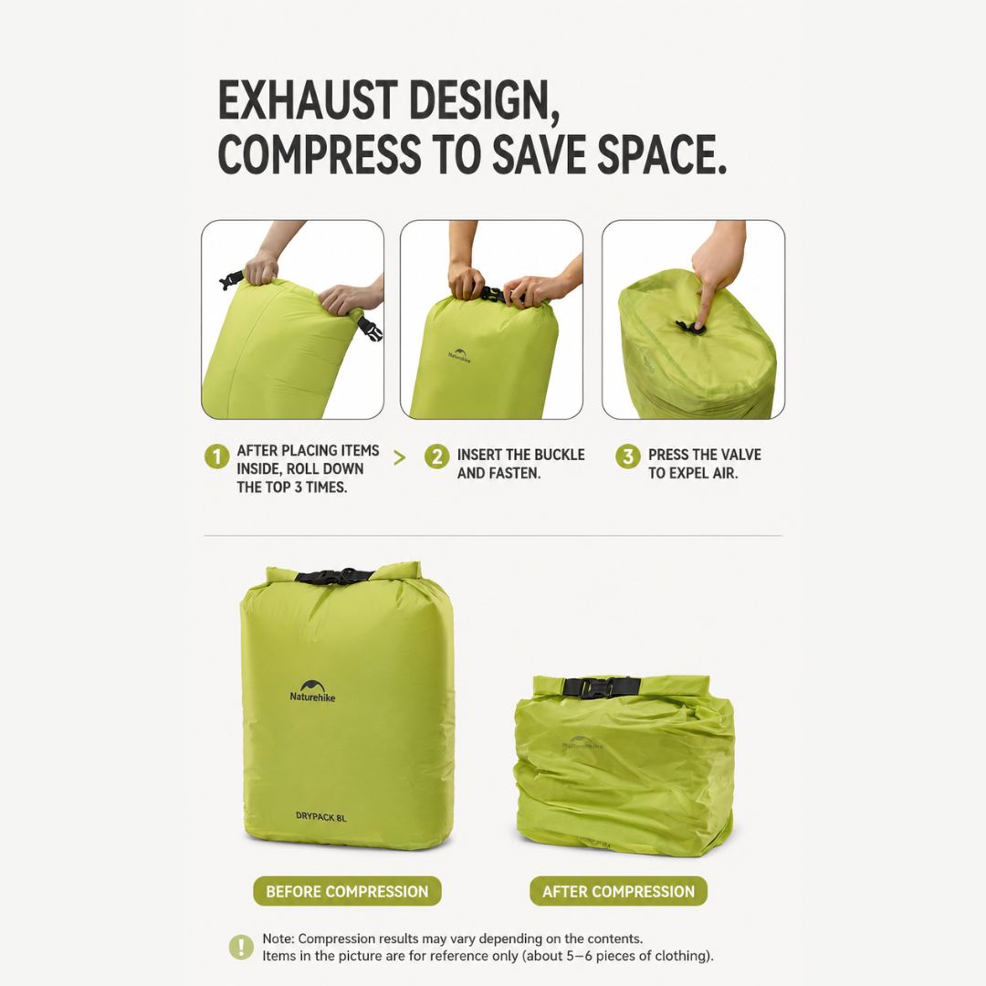 Naturehike Tas Penyimpanan Anti Air CNK2550XB012 Dry Bag Waterproof Storage Bag Ultralight 2L 4L 8L