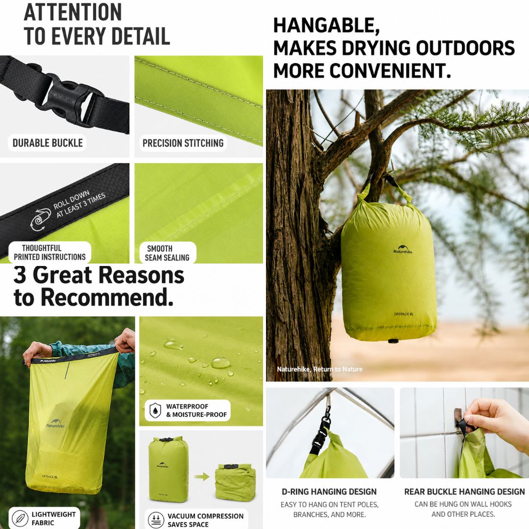 Naturehike Tas Penyimpanan Anti Air CNK2550XB012 Dry Bag Waterproof Storage Bag Ultralight 2L 4L 8L