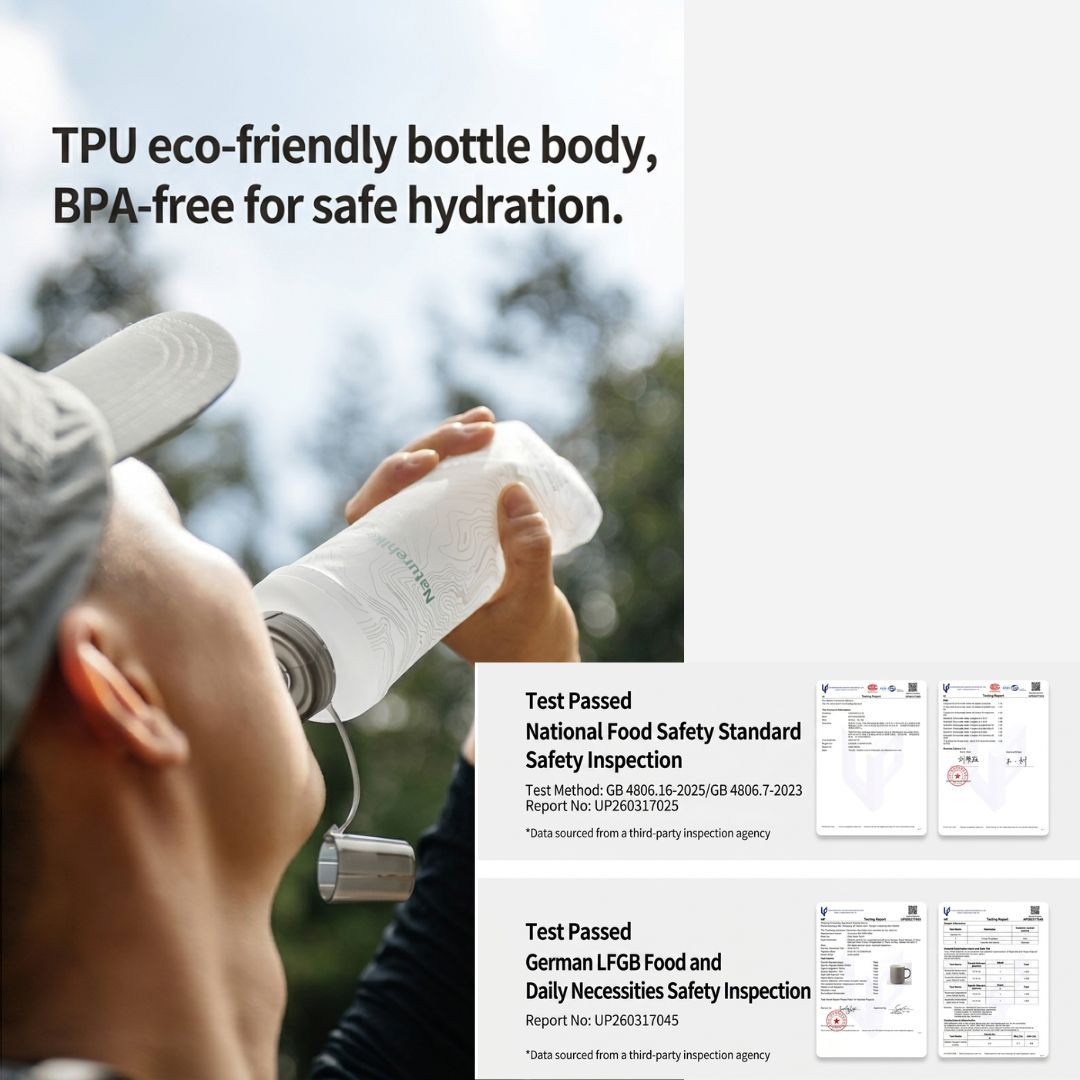 Naturehike Botol Minum Lipat Hiking Ultralight CNK2650CF013 Soft Flask TPU Foldable Water Bottle 250ml 500ml Running Trail Running Outdoor