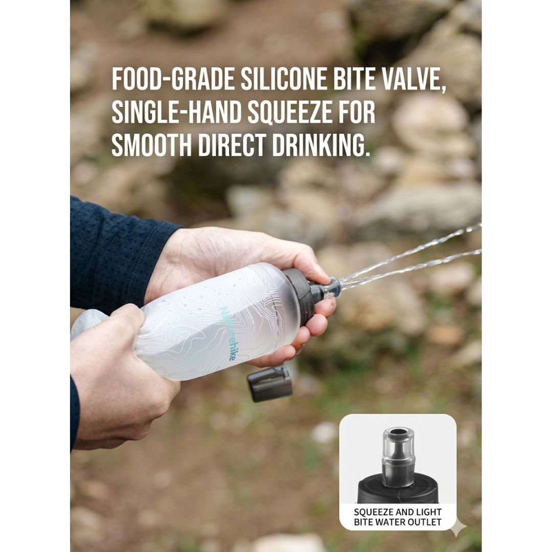 Naturehike Botol Minum Lipat Hiking Ultralight CNK2650CF013 Soft Flask TPU Foldable Water Bottle 250ml 500ml Running Trail Running Outdoor