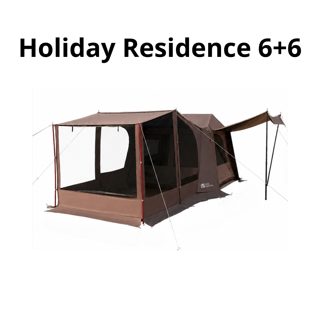 Mobi Garden Tenda Glamping 4-8 Orang Keluarga Holiday Mountain Residence 6+6 NX25661033 Auto Tent Family Camping 4-8P