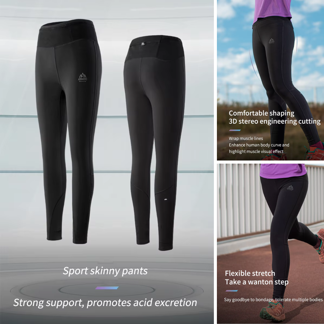 Aonijie Celana Legging Olahraga Panjang Wanita FW5150 Outdoor Sport Compression Long Pants Women Female With Pocket For Running Fitness Cycling