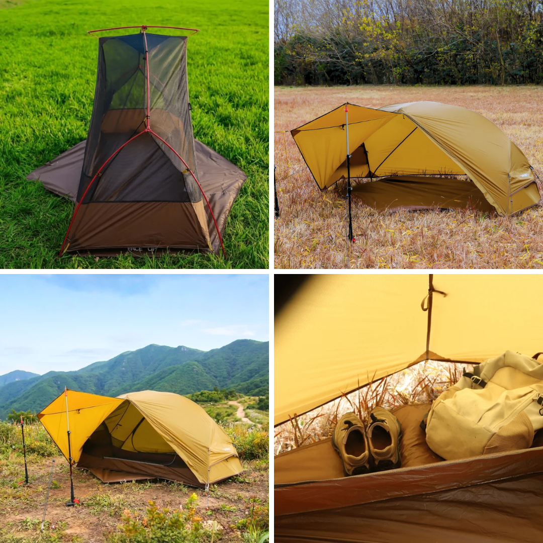 Firemaple Campbed Tenda Ultralight Tropics 1P Backpacking Camping Tent Tempat Tidur MotoCamp