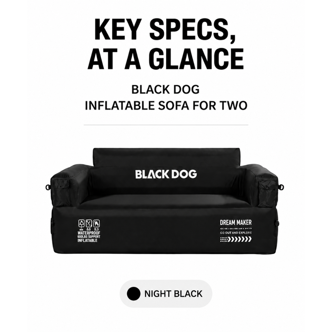 Blackdog Sofa Angin Camping Portable CBD2550WS072 Inflatable Sofa Camping with  Pump