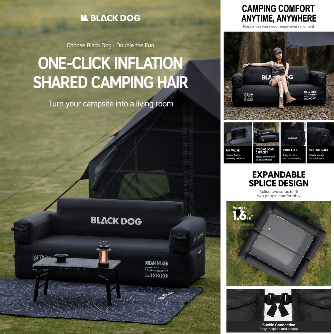 Blackdog Sofa Angin Camping Portable CBD2550WS072 Inflatable Sofa Camping with  Pump