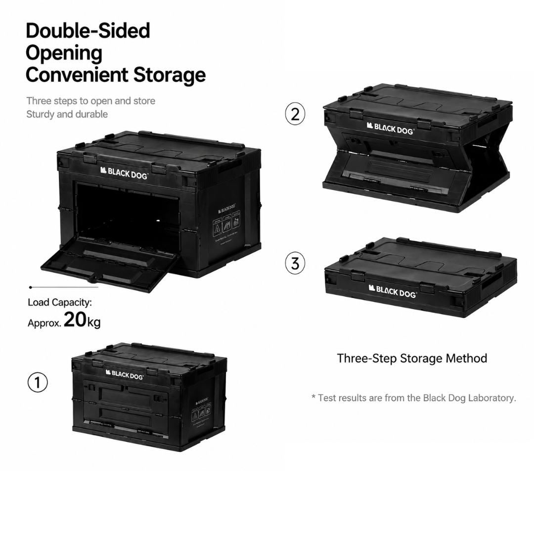 Blackdog Kotak Penyimpanan Lipat Multifungsi 50L BD-MS000005 Premium Outdoor Camping Storage Box